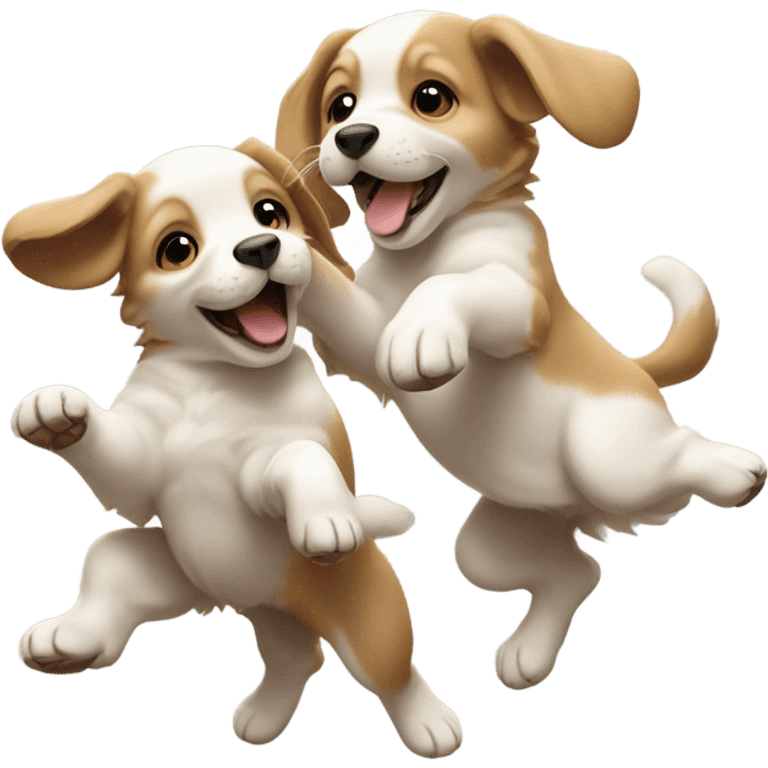 puppies at a party dancing  emoji