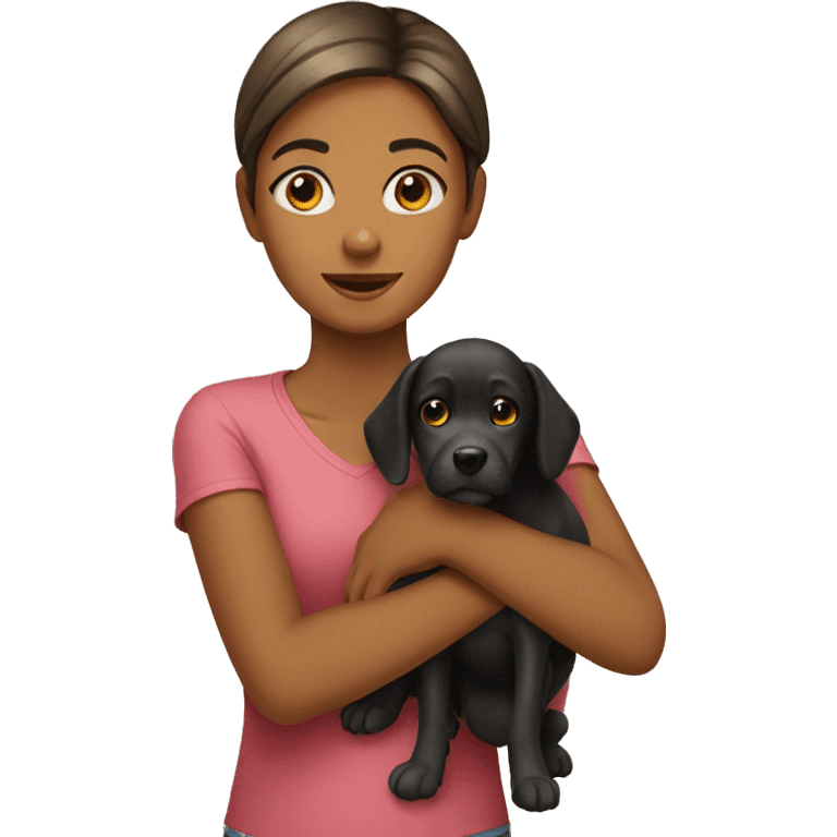 girl with dog emoji