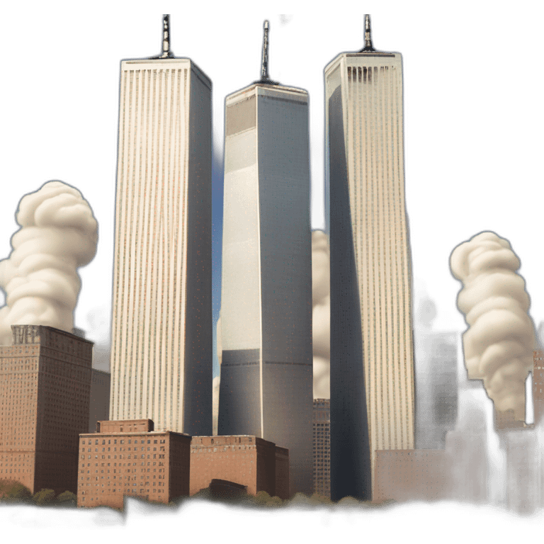 World Trade Center twin towers 2001 getting destroyed emoji