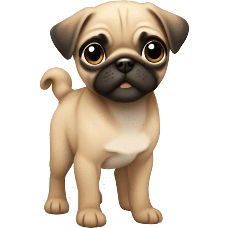 Fawn pug puppy  emoji