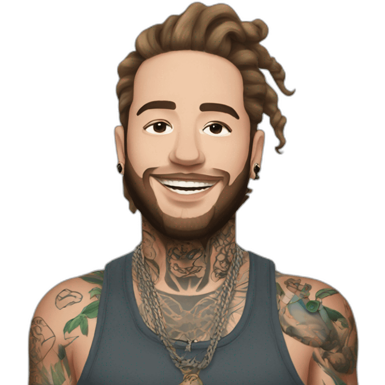 post malone with tattoos emoji