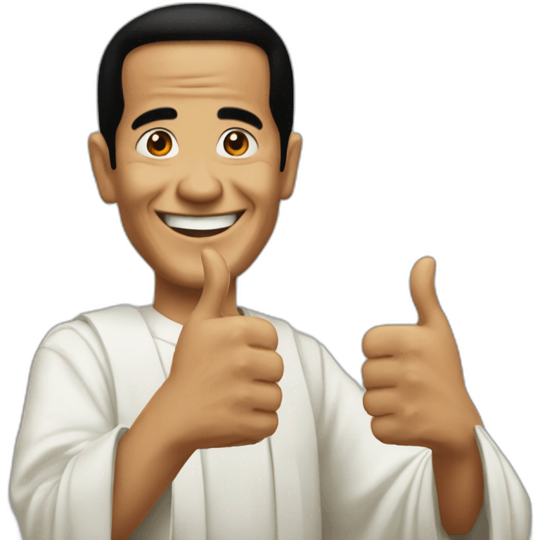 jokowi-and-jesus-thumbs-up emoji