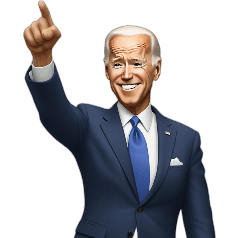 joe biden pointing infront emoji