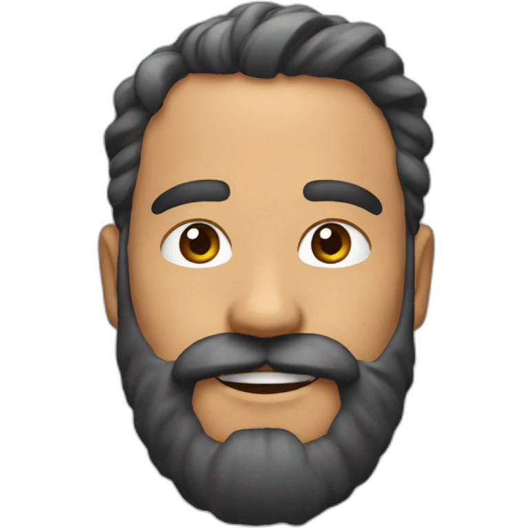 Diseña un emoji como 😃 pero con barba roja emoji