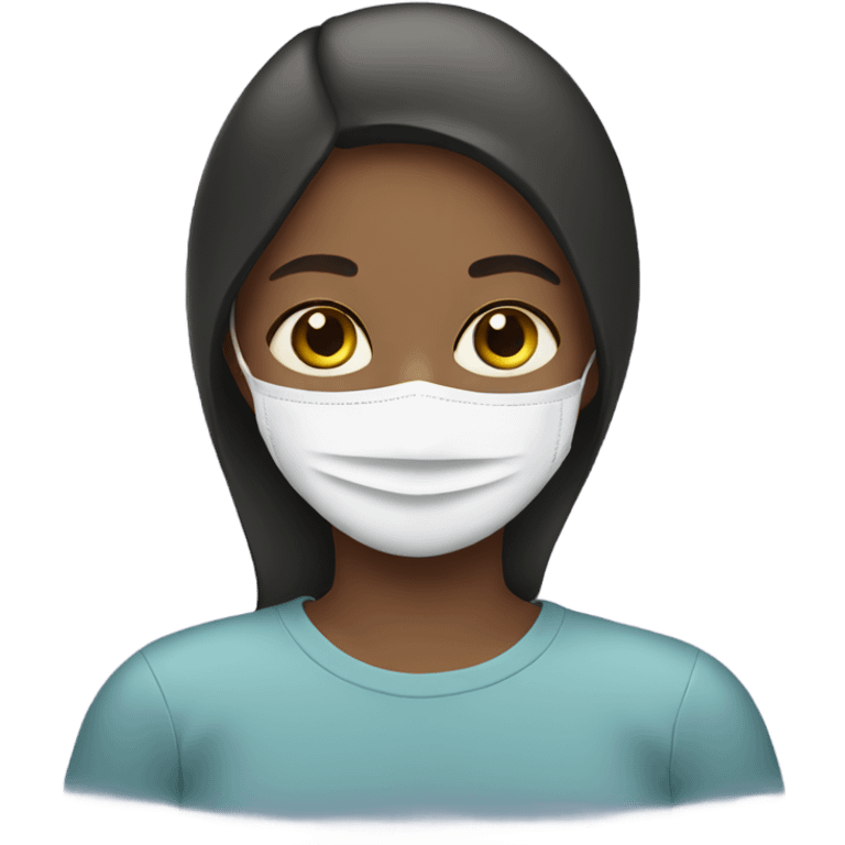 girl with a face mask on emoji