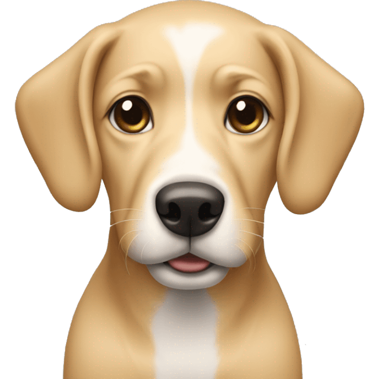 Dog with blonde hair emoji