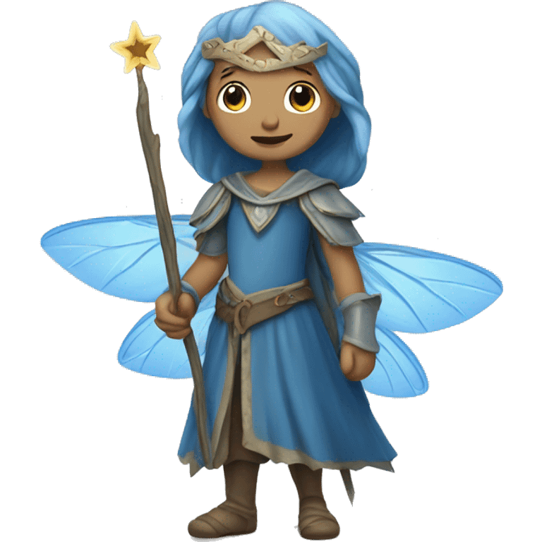 Blue medieval fairy emoji