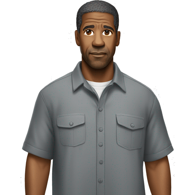 denzel washington wearing shirt emoji