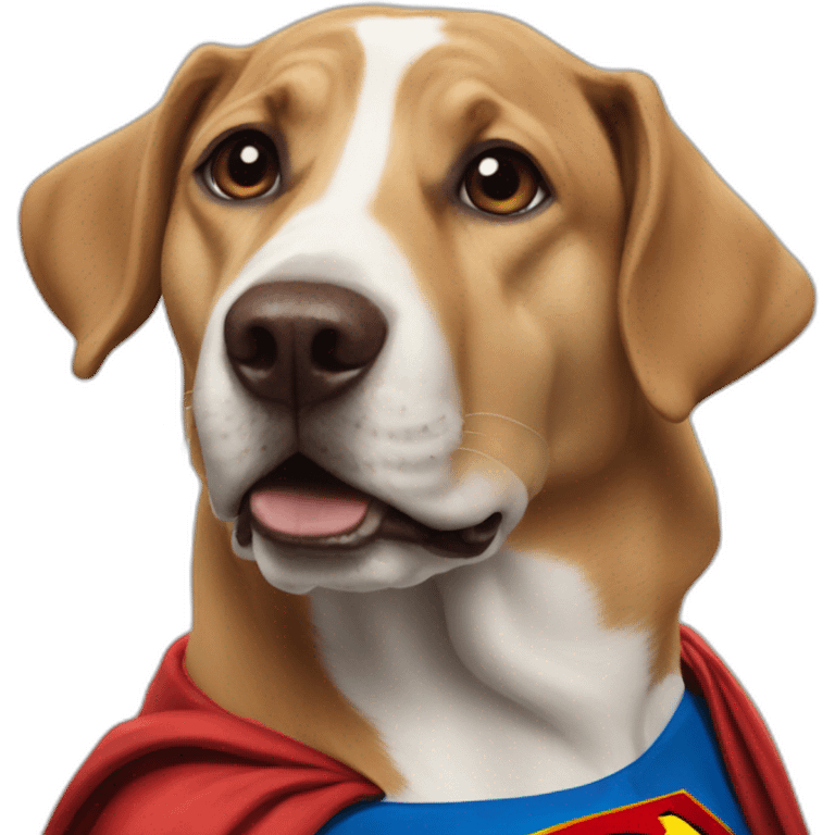 Superman-dog emoji