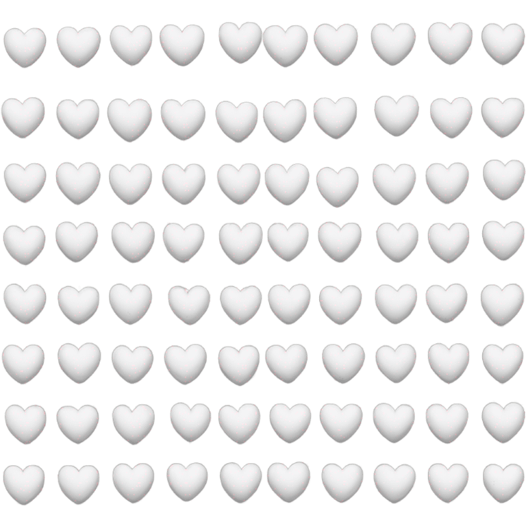 White hearts emoji