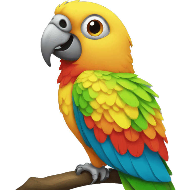 colourful parrot emoji