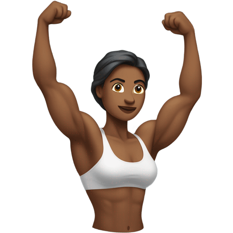 women show biceps emoji