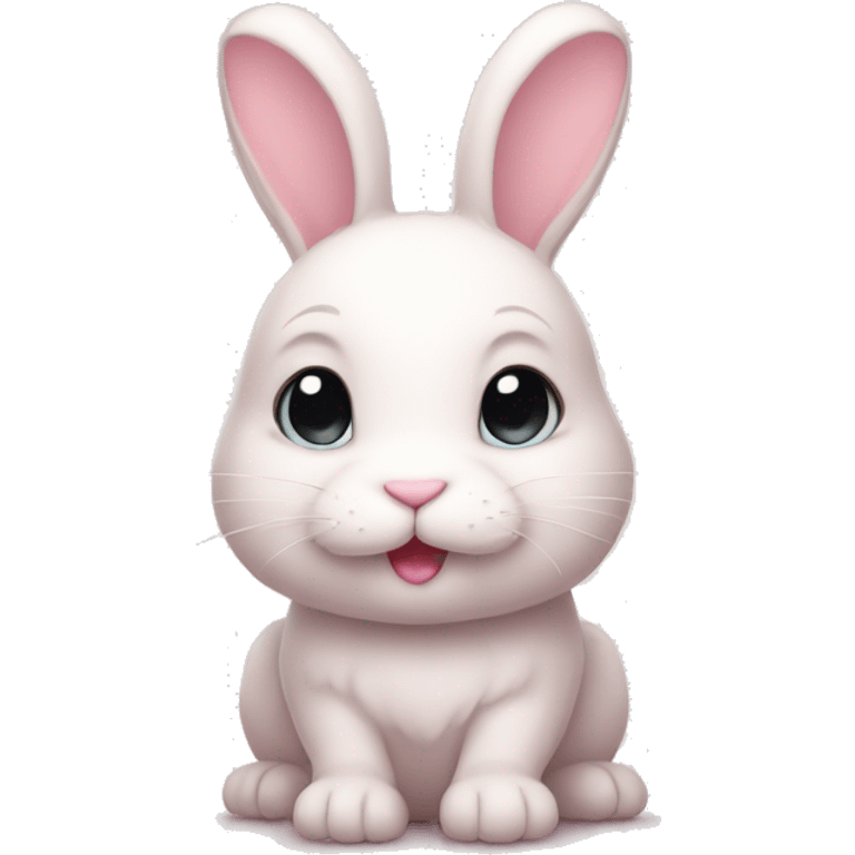 Pale pink cute bunny emoji