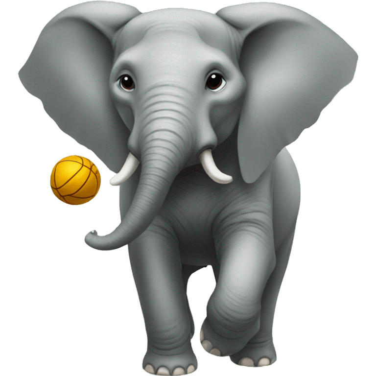 elephant playing with ball emoji