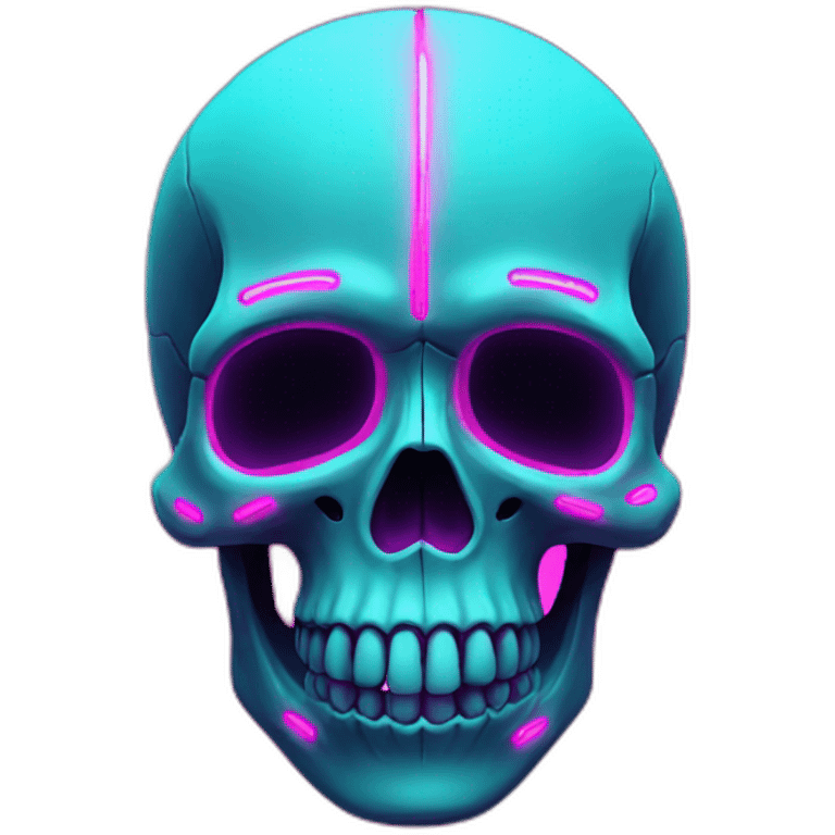 Neon skull emoji