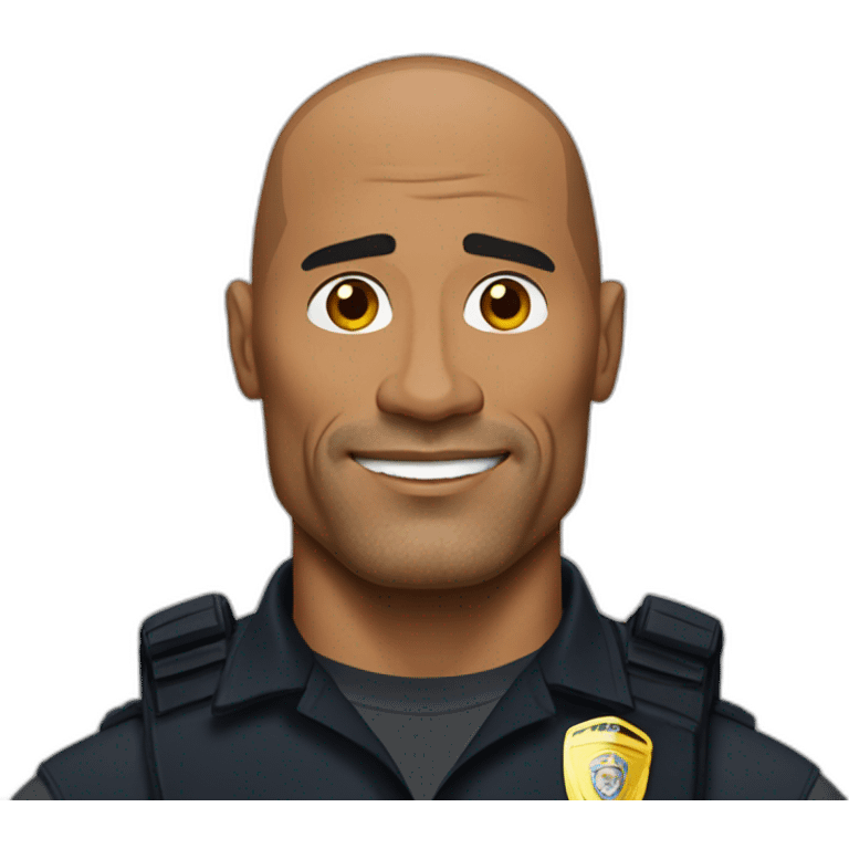 Dwayne Johnson policia emoji