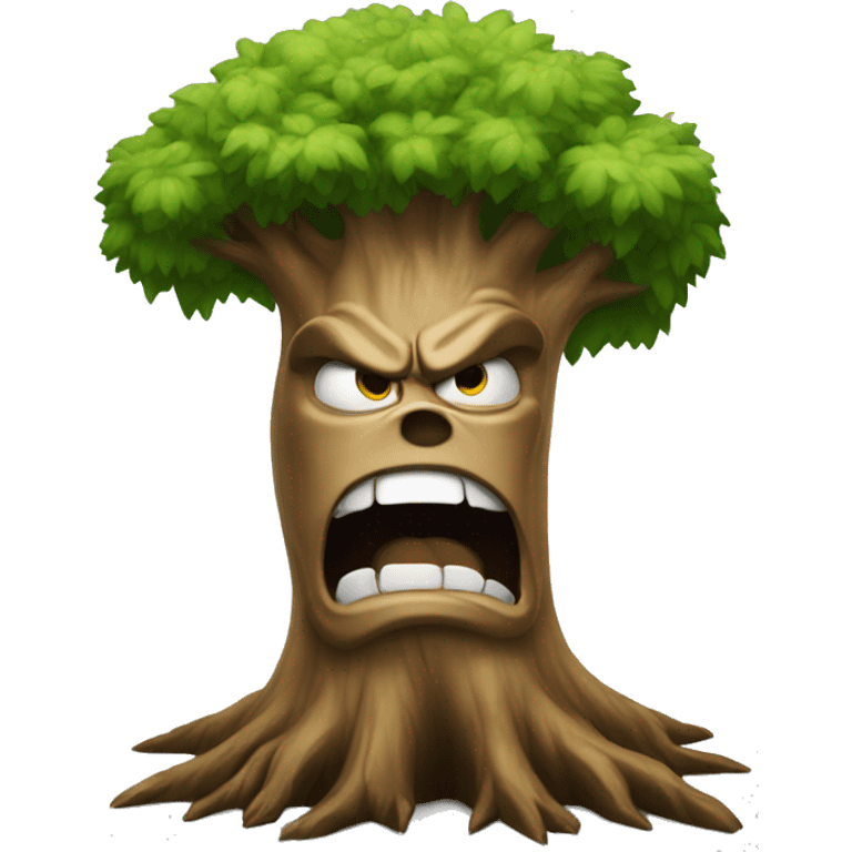 Angry tree  emoji