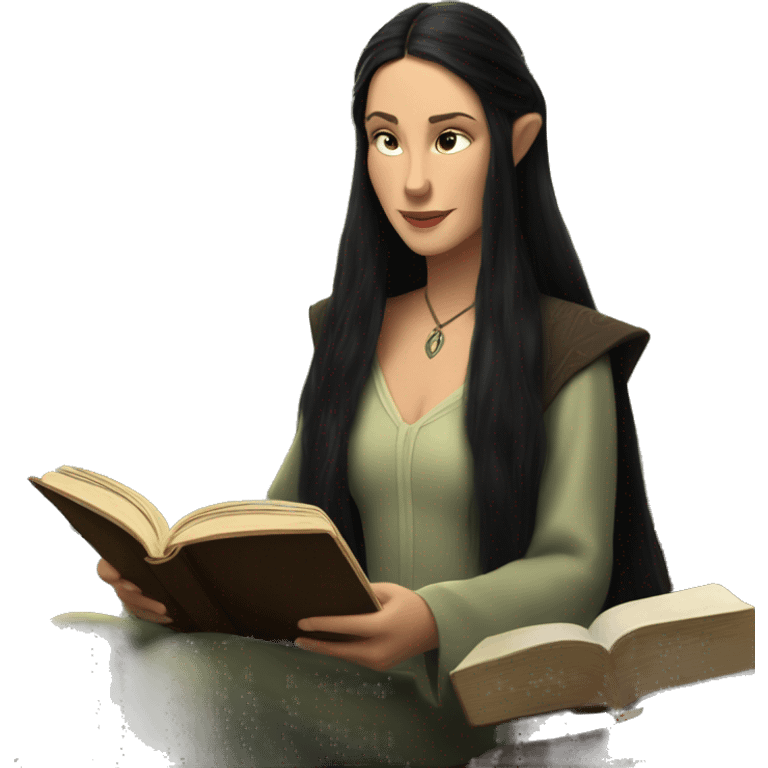 Arwen reading a book emoji