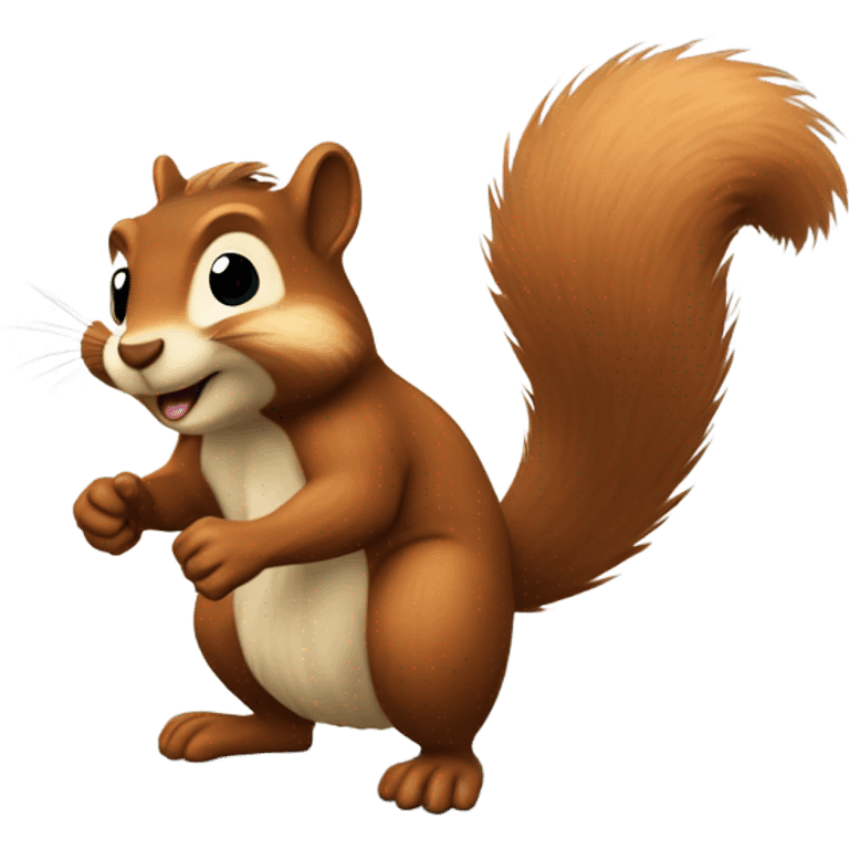 Squirrel chasing a nut emoji