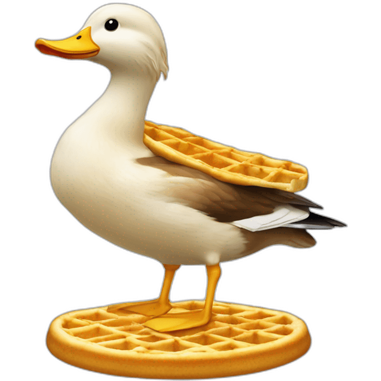 canard qui mange une gaufre emoji