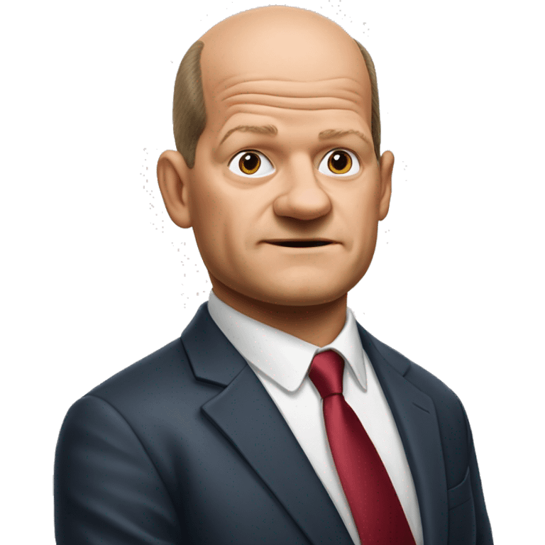 Olaf Scholz photorealistic shrugs emoji