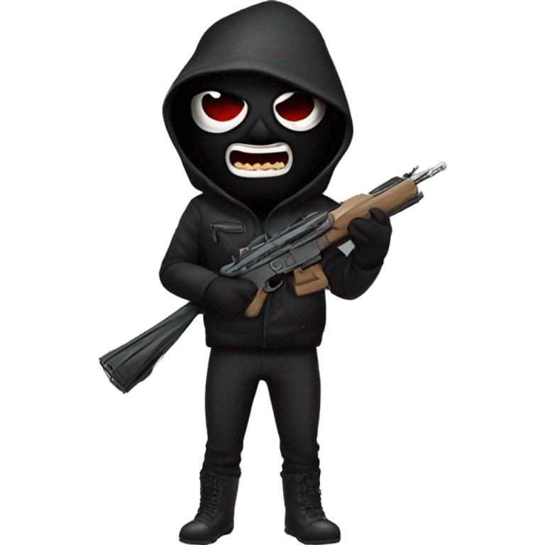 Vamp with a gun in a ski mask emoji