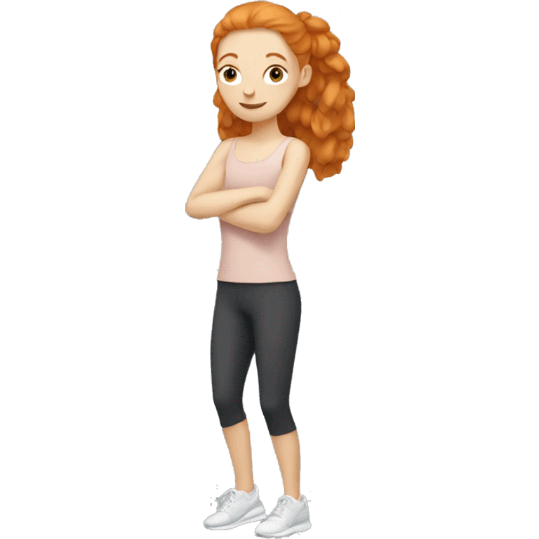 Ginger pilates girl full body  emoji