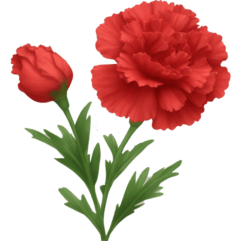 red Carnation flower emoji