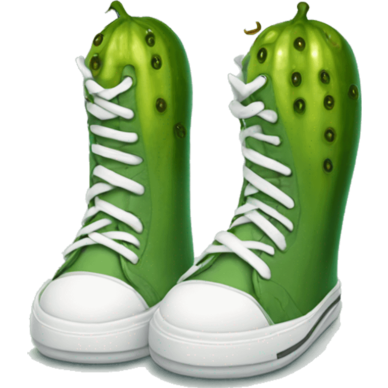 Pickle wearing sneakers emoji