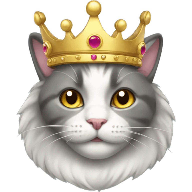 cat whit crown emoji