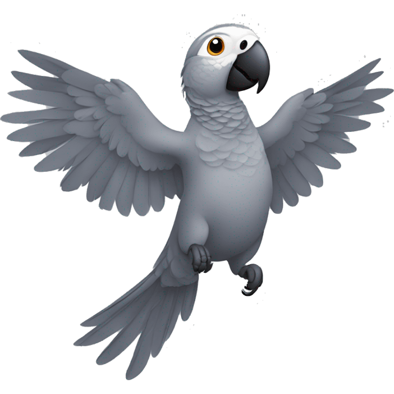 africa grey parrot dancing emoji