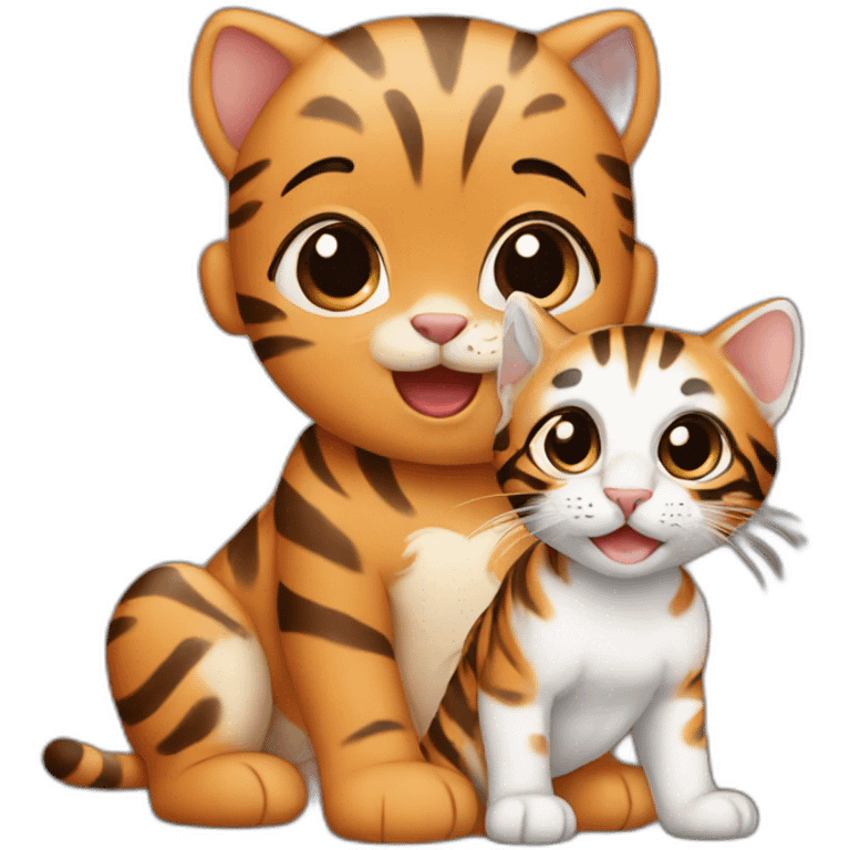 Baby with bengal emoji