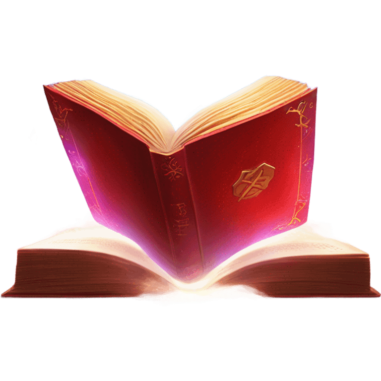 red magical elemental book emoji