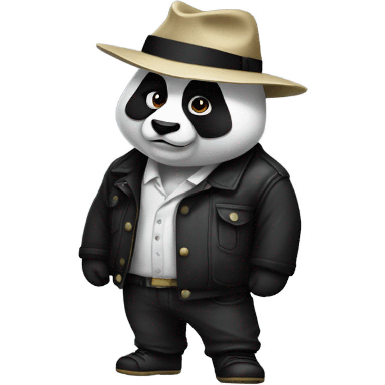 Gangster panda emoji