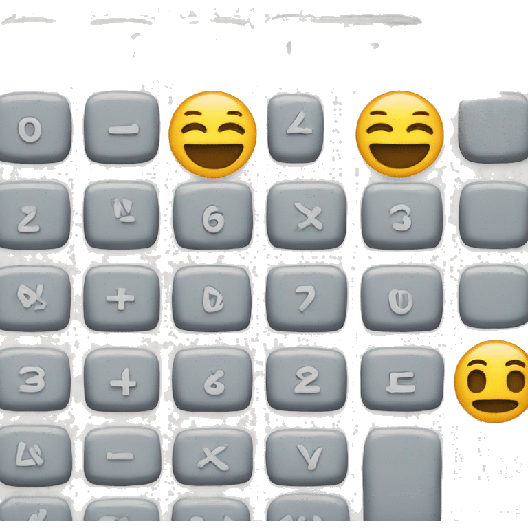 one calculator in the middle, with many surronding it emoji