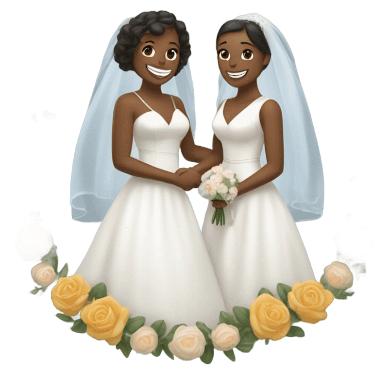 Lesbians getting married emoji