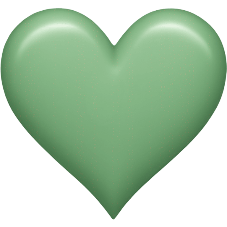 Sage green heart emoji