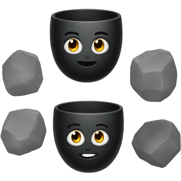 black tumbler with diamonds emoji