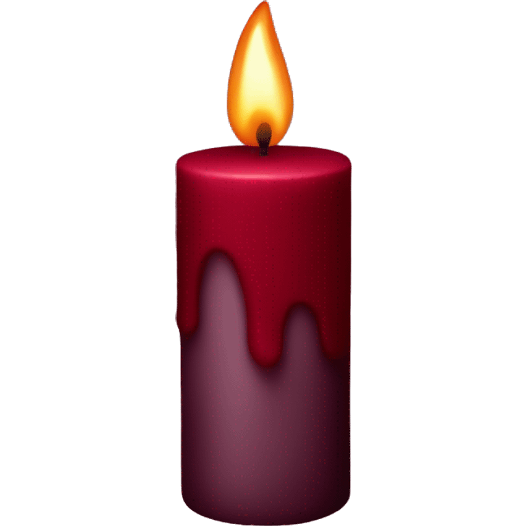 Dark red velvet candle emoji