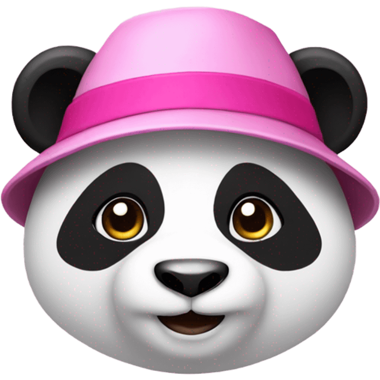 Panda with a pink hat emoji