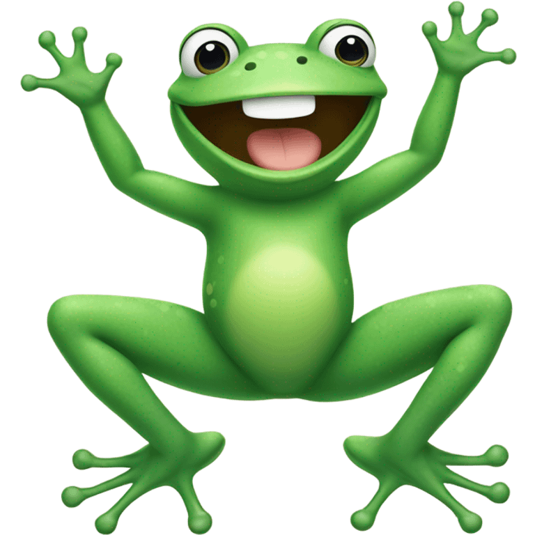 Happy frog emoji