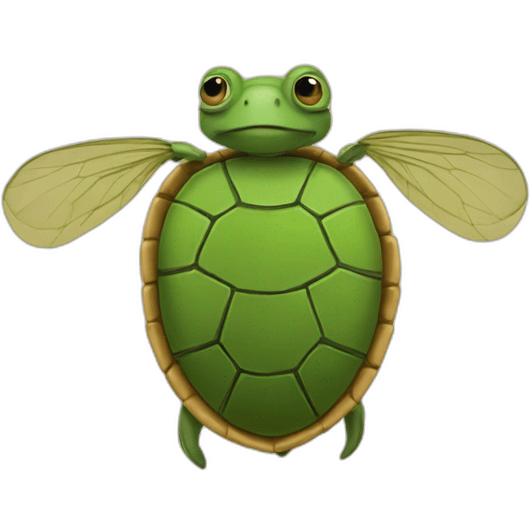 moustique qui porte une tortue emoji