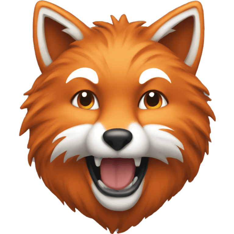 fox emojie, with the style of apple and who look like a hack emoji