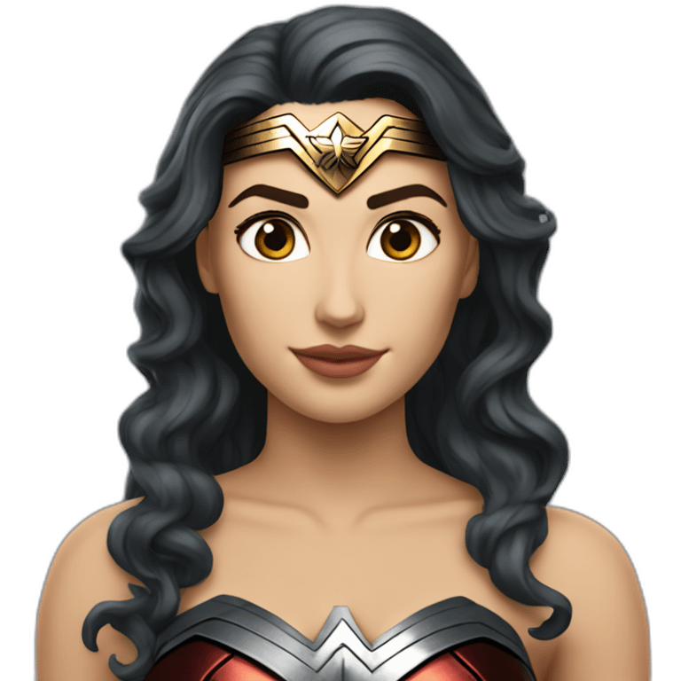 Wonder woman cheveux blancs emoji