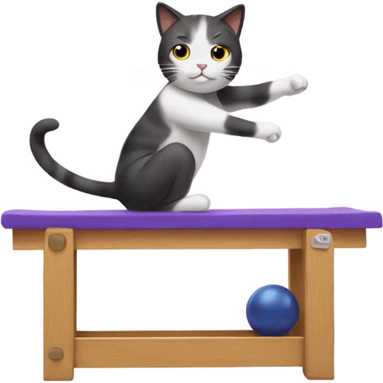 Cat doing Pilates  emoji