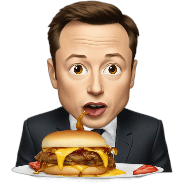 elon musk eating Emmanuel macron emoji