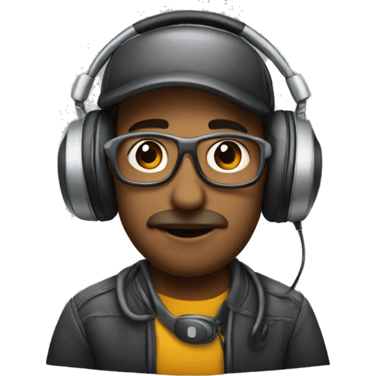 sound engineer with mixer and headphones emoji