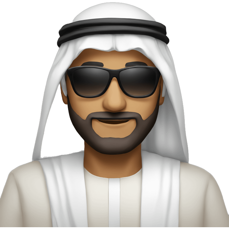 Sheikh in sunglasses emoji