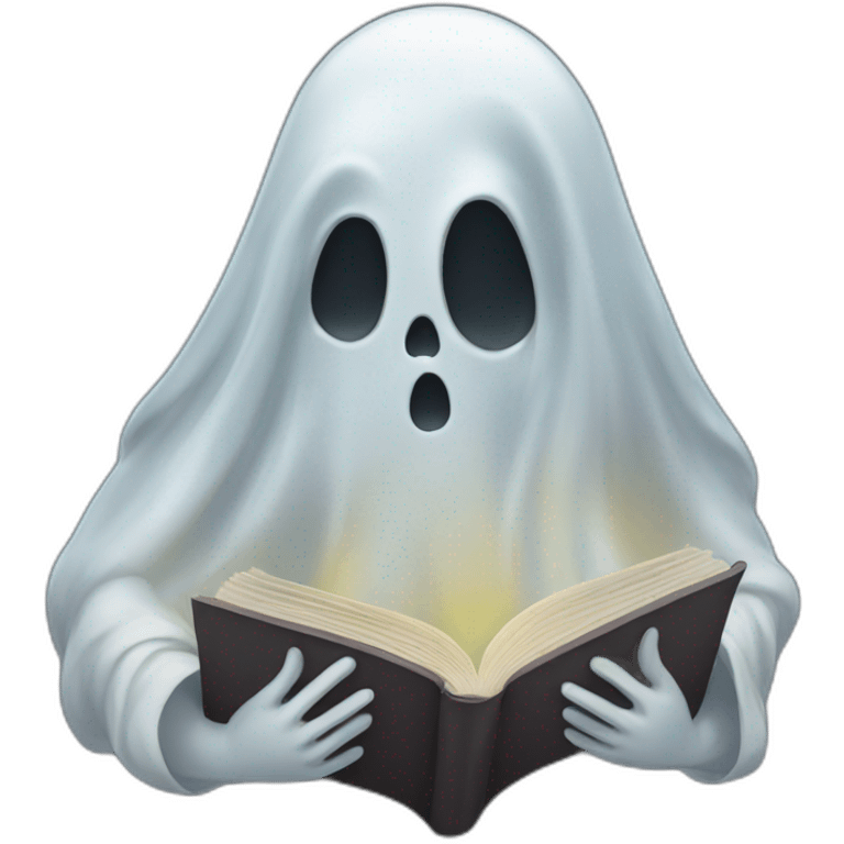 Ghost reading a book emoji