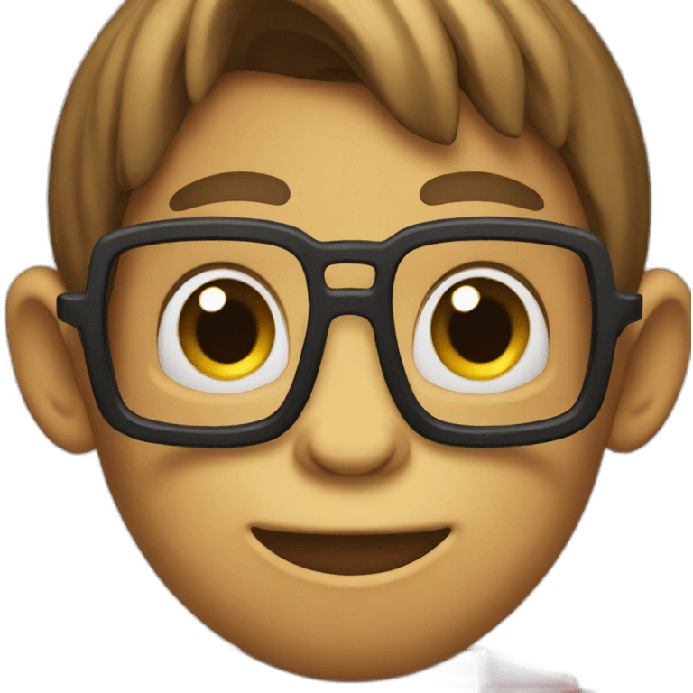 Nerd looking monkey emoji